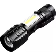 Uravas Store Wison WS-5454 Taktik El Feneri USB Şarj Edilebilir Kamp Feneri Cob Zumlanabilir Mini Taşınabilir El