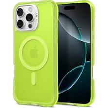 Ciel By 16 Pro Max ile Uyumlu Magsafe Kılıf Ultrasheer Mag Sararma Karşıtı Hava Kanalı TEKNOLOJISI™ Askeri Sınıf Koruma Lime Mat Kapak - ACS08245