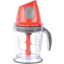 CVS Dn 3352 Kırmızı Rondo 500+ ml Kapasiteli Plastik Hazneli Emniyet Sistemli Doğrayıcı