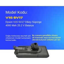Ümit Maker Dyson V15 SV17 Dikey Süpürge 4000 Mah 25.2 V Batarya – Orjinal Uyumlu Uzun Ömürlü, Yüksek Performans Pil