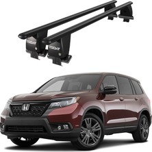 Today Auto Royal Honda Passport Iıı (2019 ve Sonrası) Uyumlu Siyah Kilitli Ara Atkı Port Bagaj Tavan Barı