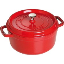Staub Döküm Tencere Yuvarlak 24 cm Kiraz