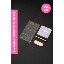 Pop Beauty 3'lü Takma Tırnak Pro Yapıştırıcı Şeffaf Renk ile Profesyonel Kalite 24'lü