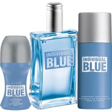 Avon İndividual Blue EDT 100 ml Erkek Parfüm Seti Çiçeksi Oryantal Koku ile Etkileyici