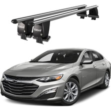 Today Auto Royal Chevrolet Malibu (2016 ve Sonrası) Uyumlu Gri Kilitli Ara Atkı Port Bagaj Tavan Barı