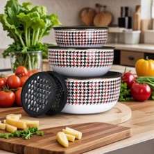 Pr Red 9 Parça Rendeli Karıştırma/saklama Kabı