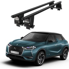 Today Auto Royal Ds 3 Crossback (2018 ve Sonrası) Uyumlu Siyah Kilitli Ara Atkı Port Bagaj Tavan Barı