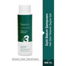 Louvess Üçlü Bakım Şampuanı ( Biotin, Keratin ve Kafein İle Güçlendirilmiş Saç Bakım Şampuanı 400 ML )