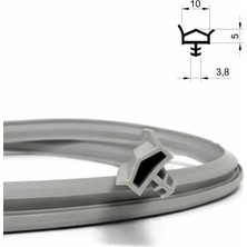 MAKPLASTİK FİTİL PROFİL P 136 - 10  Ahşap Kapı Kasa Fitili 30 mt Gri