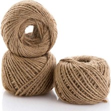 Tuğra Jüt Hasır İp 100 gr 3 Adet Doğal Renkli İp Süsleme ve Hobiler İçin