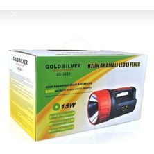 Blic Gold Silver GS-2621 Uzun Menzilli Şarjlı El Feneri 15W LED Projektör - 5000 Metre Etkili