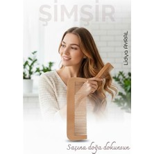 Misim Home Doğal Şimşir Ahşap Tarak – 16 cm Anti-Statik Kepek Karşıtı ve El Yapımı  - AA002X-7NQ393