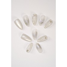 Pop Beauty Takma Tırnak Seti & Zararsız Yapıştırıcı, El Yapımı (Handmade)