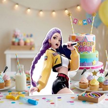 Dodomar K-Pop Rumi Ayaklı Pano Demon Hunter Huntrix Temalı Masaüstü Fotoğraf Not Panosu 47X30 cm