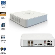 Hikvision DS-7104HGHI-M1 4 Kanal Turbo Hd Dvr 4tb Disk Destekli