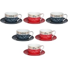 Luckyart Lancelot Bone 6'lı Çay Fincanı Seti