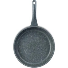 Thermoad Granit Kaplamalı Düz Tava 28 cm Gri Renkli 1 Parça Alüminyum Döküm