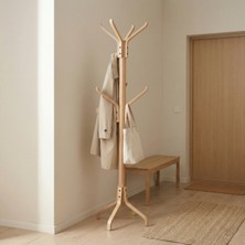 Vilinze Home Vesti Ahşap Ayaklı Portmanto Elbise Askılık