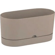 Emin Home Poliwork Tabaklı Büyük Boy Balkon Saksısı 5.5 Lt 300x150 mm - Şık Çiçeklik