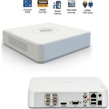 Hikvision 4 Kanal DVR H.265 Pro+ Güvenlik Kayıt Cihazı 1920x1280 Çözünürlük ile Yüksek Performans