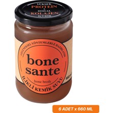 Bone Sante İlikli Kemik Suyu 6×660 ml – Türkiye Üretimi, Yüksek Protein ve Doğal Kolajen İçeriği, Pratik Kullanım