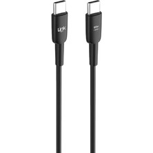 Yvz Store K604 Safe Type-C - Type-C 60W Hızlı Şarj Kablosu 1mt Siyah