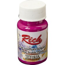 Rich Opak Kumaş Boyası 3003 Fuşya 50 Cc Kokusuz Su Bazlı Özellikli Boya