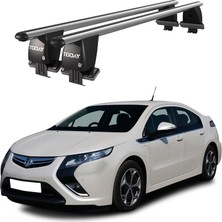 Today Auto Royal Opel Ampera (2012 ve Sonrası) Uyumlu Gri Kilitli Ara Atkı Port Bagaj Tavan Barı