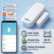 Tuya Wifi Akıllı Kapı Sensörü App Kontrolü ile Uyumlu Google Alexa Açık/kapalı Pencere Dedektörleri Ev Için Güvenlik Koruma