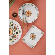 Yvz Store Porselen 18 Parça 6 Kişilik Ikram Seti Natural