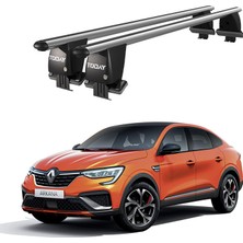 Today Auto Royal Renault Arkana (2020 ve Sonrası) Uyumlu Gri Kilitli Ara Atkı Port Bagaj Tavan Barı