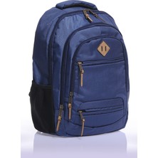 Byhakan GK19 Okul Seyehat Sırt Çantası Lacivert 15.6 inç Laptop Bölmeli Çok Cepli Özellikli