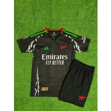 Legent Lady Arsenal 2024/25 Yeni Sezon Martin Ødegaard Deplasman Çocuk Forması 4'lü Set (Black)