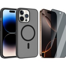 Vendas Apple iPhone 14 Pro Max Kılıf M-Safe Şarj Özellikli Zore Babet Kapak + Hayalet Ekran Koruyucu