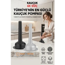 Transformacion Lavabo Açıcı Pompa 2 Adet Plastik ve Kauçuk-Silikon Malzeme ile Güçlü Emiş