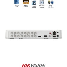 Hikvision DS-7116HGHI-M1 16 Kanal Dvr 18 Ip Kamera Destekli Kayıt Cihazı