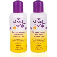 Vi-Vet Ağda Sonrası Temizleme ve Masaj Yağı Arnica 125 ml - 2 Adet Özel Özellikli Aroma