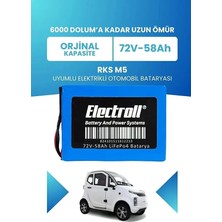 Rks M5 Uyumlu Batarya (Standart Kapasite) Lifepo4 72V 58AH Elektrikli Otomobil Bataryası