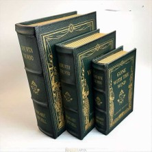 Deco Vien 3’lü Dekoratif Kitap Kutu Seti – Gone With The Wind Tasarımlı