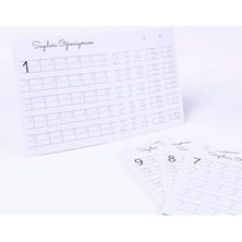 Esplendor Store 39LU Harf ve Rakamları Öğreniyorum, 12 x 13 cm Karton Çalışma Kart Seti