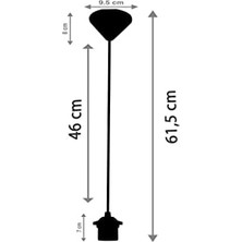 Esplendor Store Dekoratif Kablolu Sarkıt Duy Beyaz