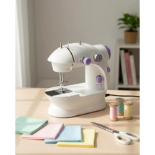Buğlem Event Mini Ev Tipi Dikiş Makinesi Pedallı Elektrikli Taşınabilir - LG002W-7L6L95