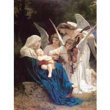 Womb Hobby Meleklerin Şarkısı Sayılarla Boyama Seti 40X50 cm Tuval Şasesine Gerili Standart