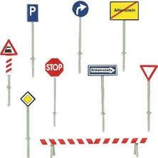 Faller 272450 1/160 Ölçek, Karayolu Trafik İşaretleri, Uluslararası, Plastik Model Kiti