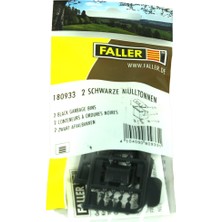 Faller 180933 1/87 Ölçek, Çöp Konteyneri,Siyah, 2 Adet, Plastik Model Kiti