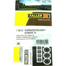 Faller 180610 1/87 Ölçek, Lögar ve Izgara Kapakları, 11 Adet, Plastik Model Kiti