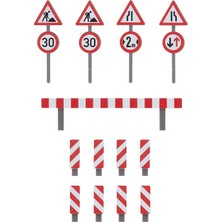 Faller 180930 1/87 Ölçek, İnşaat Alanı Trafik İşaret Levhaları, Plastik Model Kiti