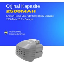 Ümit Maker English Home Dks 7010 Şarjlı Dikey Süpürge 2500 Mah 25.2 V Batarya – Orjinal Uyumlu Uzun Ömürlü, Yüksek Performans Pil