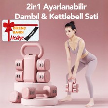 Relaxus Ayarlanabilir Modüler Kettlebell ve Dambıl Seti 5 kg Ev Fitness ve Güç Antrenman Direnç Lastiği Hediye