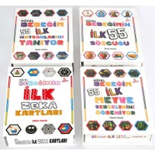 EA Oyuncak Ilk Zeka Kartlar Eğitici 4'lü Set Bebeğim Ilk 55 Zeka Kartları Sözcükler  Hayvanlar  Meyveler